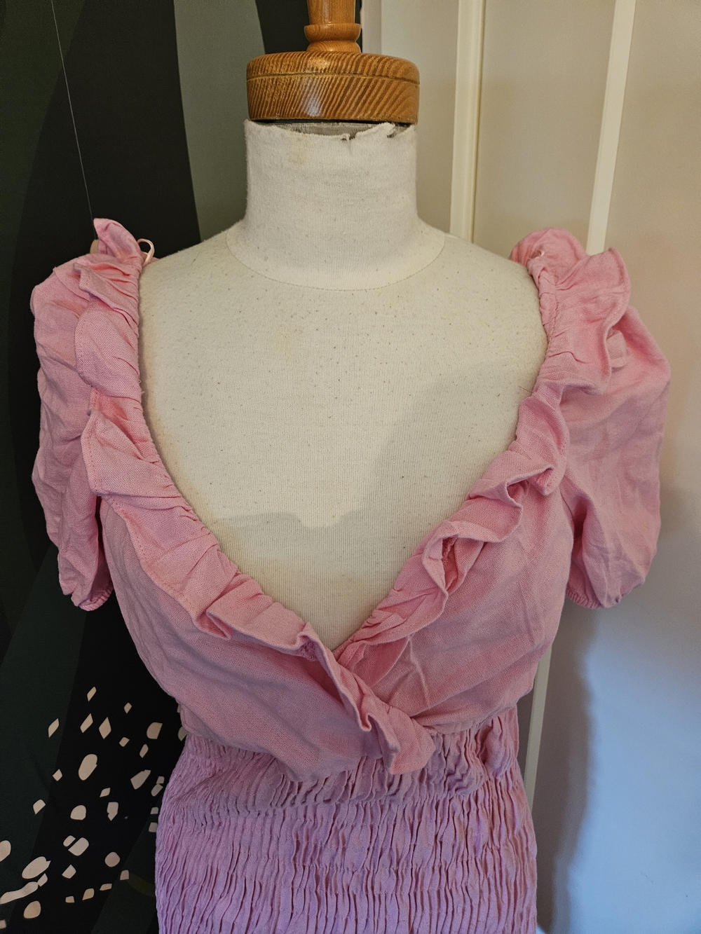 Zara Pink Ruffle-Trim Top - Picture 2 of 4